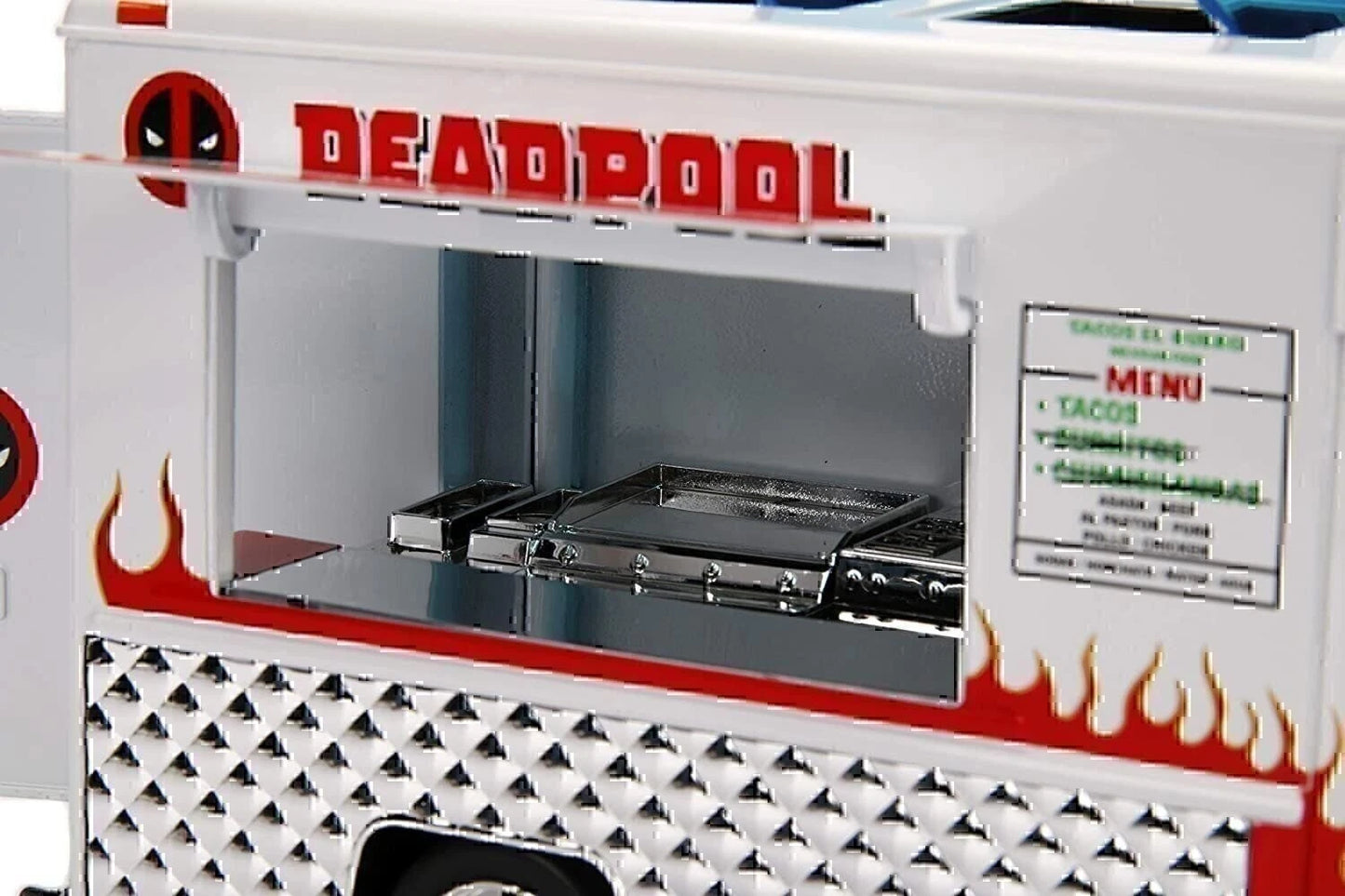 Marvel Deadpool & Taco Truck Die-cast Car, 1:24 Scale Vehicle, 2.75Collectible Figurine