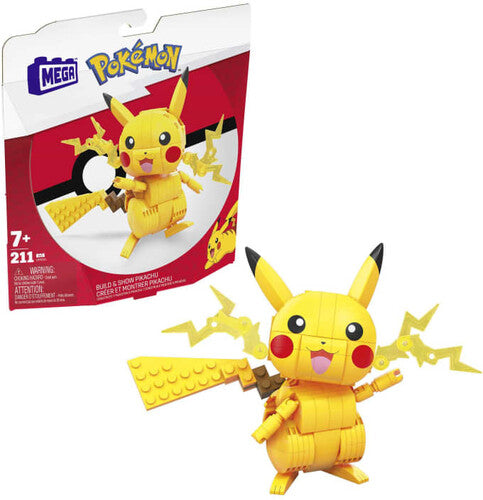 MEGA BLOKS - Pokemon: Build & Show Pikachu, 205 Piece Building Toy Set