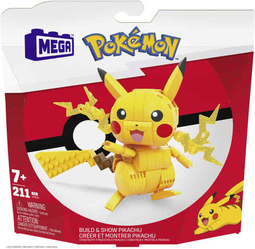MEGA BLOKS - Pokemon: Build & Show Pikachu, 205 Piece Building Toy Set