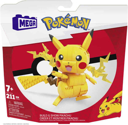 MEGA BLOKS - Pokemon: Build & Show Pikachu, 205 Piece Building Toy Set