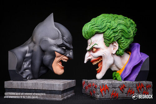 Pre Order Bedrock Collectibles - DC Comics - Batman vs. Joker Nemesis Bookend Bust