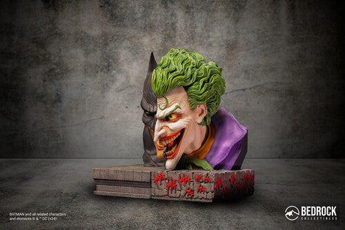 Pre Order Bedrock Collectibles - DC Comics - Batman vs. Joker Nemesis Bookend Bust