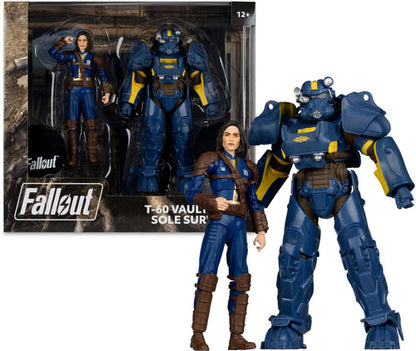 Pre Order McFarlane Toys - Fallout 4 - 7" T-60 Vault Tec & Sole Survivor Action Figure 2-Pack
