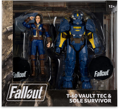Pre Order McFarlane Toys - Fallout 4 - 7" T-60 Vault Tec & Sole Survivor Action Figure 2-Pack