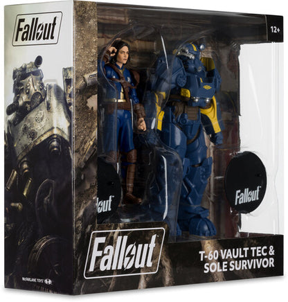 Pre Order McFarlane Toys - Fallout 4 - 7" T-60 Vault Tec & Sole Survivor Action Figure 2-Pack