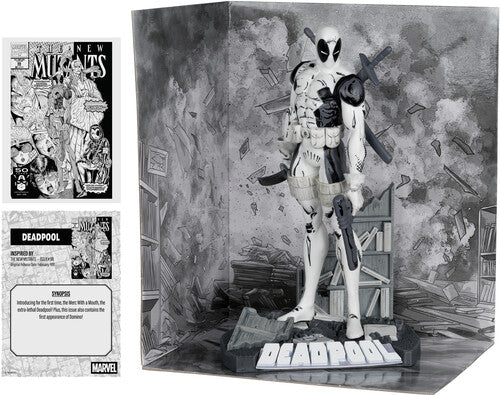 Pre Order McFarlane Toys: Gold Label - The New Mutants #98 - Marvel Collection - 1:10 Deadpool (LINE ART)