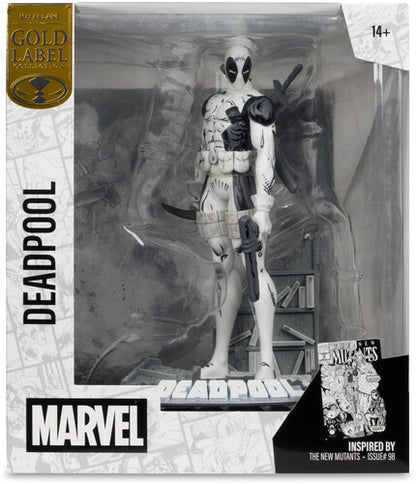 Pre Order McFarlane Toys: Gold Label - The New Mutants #98 - Marvel Collection - 1:10 Deadpool (LINE ART)