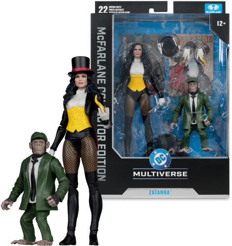 MCFarlane Toys - DC Multiverse 7" - McFarlane Collector Edition #53: Zatanna (DC Classic) Action Figure with Detective Chimp (Styles May Vary)