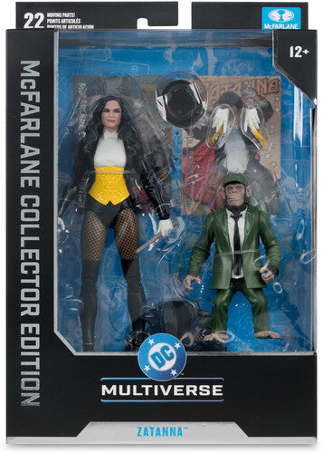 MCFarlane Toys - DC Multiverse 7" - McFarlane Collector Edition #53: Zatanna (DC Classic) Action Figure with Detective Chimp (Styles May Vary)