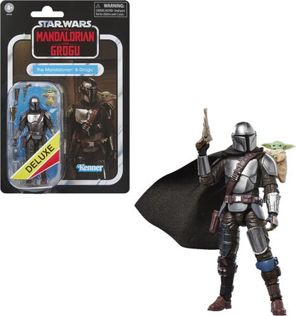 Hasbro Collectibles - Star Wars: The Mandalorian & Grogu - Vintage Collection - The Mandalorian & Grogu Deluxe Action Figure