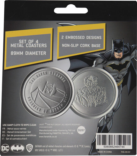 DC Batman Comics - Embossed Metal Coasters - Set of 4