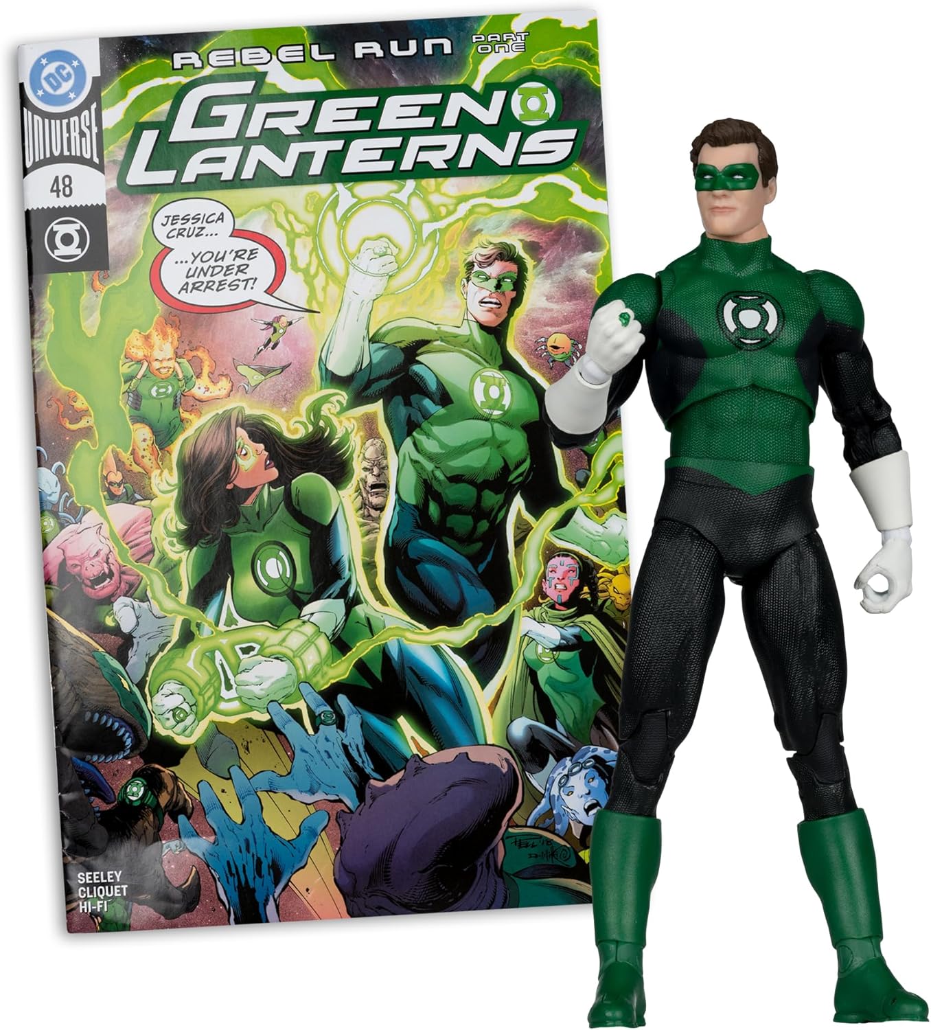 McFarlane Toys - DC Direct - Page Punchers - Green Lantern Hal Jordan (Green Lanterns #48) 7" Action Figure with Comic