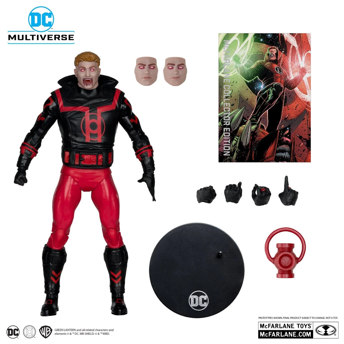 DC McFarlane Collector Edition Wave 11 Guy Gardner Red Lantern #37 Red Platinum Edition 7-Inch Scale Action Figure