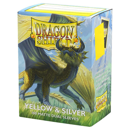 Dragon Shield: Deck Protector: Dual Matte: Yellow & Silver (100)