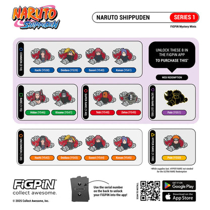 FiGPiN - Mystery Mini Pin -Naruto Shippuden Series 1 - 1 Pin
